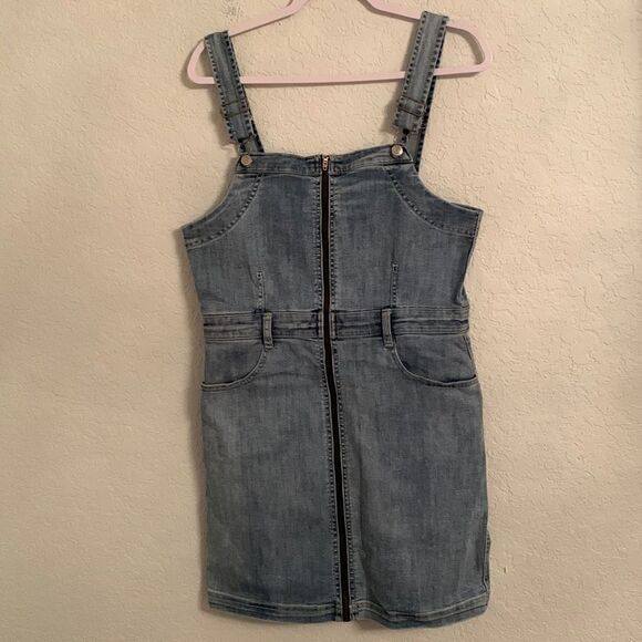 American Eagle Super Stretch Denim Jumper Women Size 12 - Picture 1 of 14